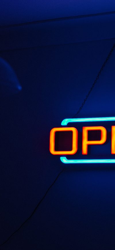 Fond d'écran iPhone Neon Open Sign Board