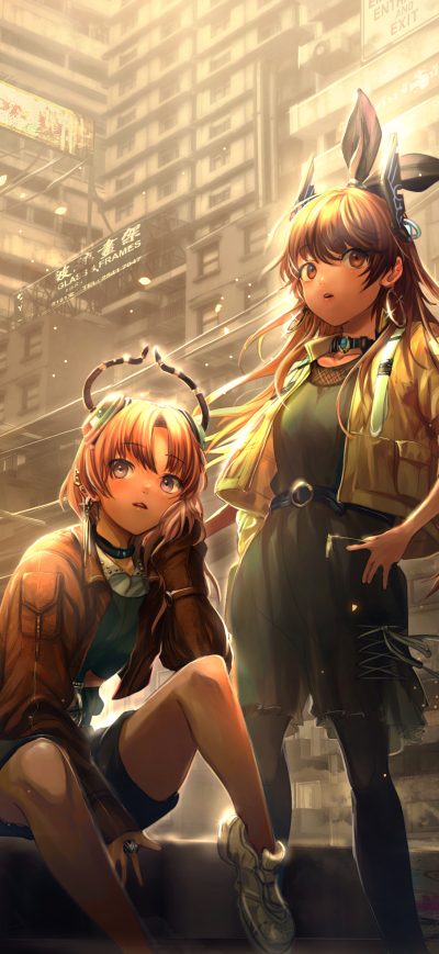 Fond d'écran iPhone Cyber Girls Anime 4k