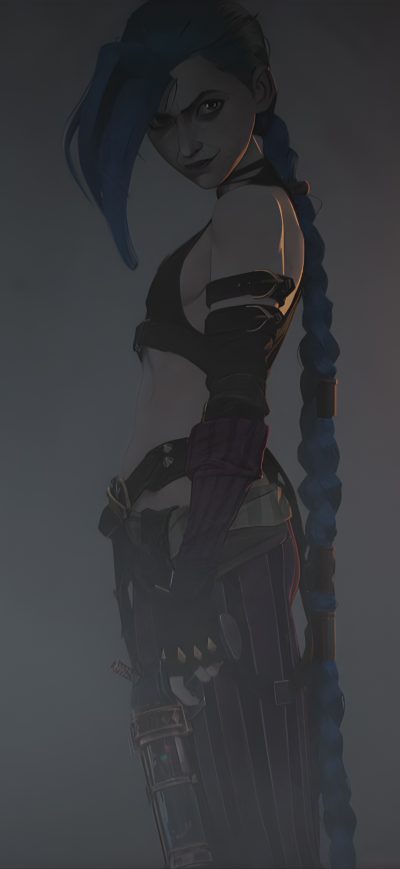 Fond d'écran iPhone Arcane Jinx League Of Legends 8k