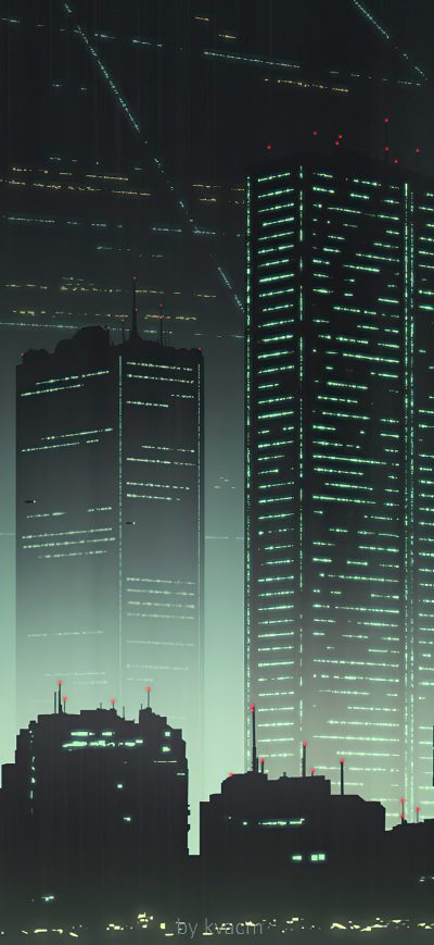 Fond d'écran iPhone Cityscape 80s Anime 4k