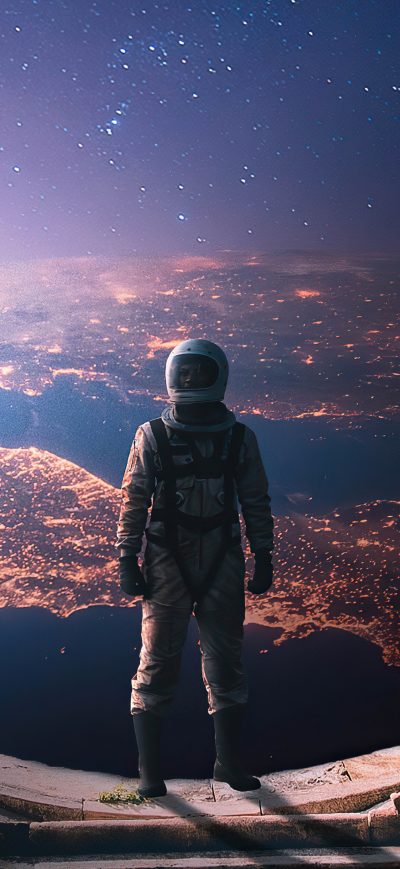 Fond d'écran iPhone Interstellar Astronaut 4k