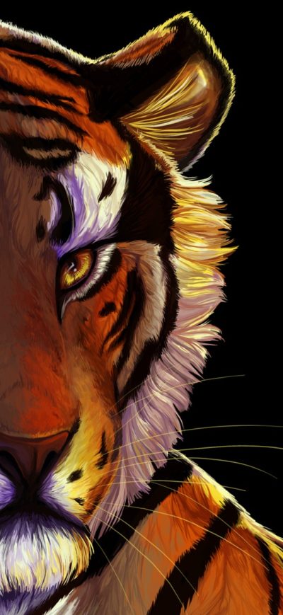 Fond d'écran Tiger Art sur iPhone