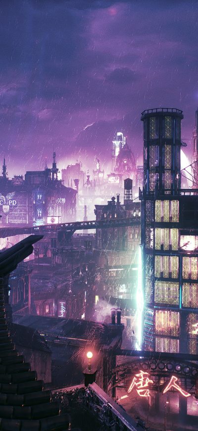 Fond d'écran iPhone Batman Arkham Knight City 4k