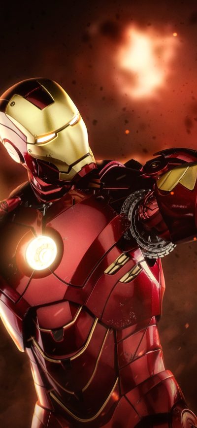 Fond d'écran iPhone Iron Man Laser Firing Up