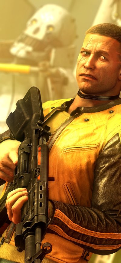 Fond d'écran iPhone BJ Blazkowicz Wolfenstein II The New Colossus 4k