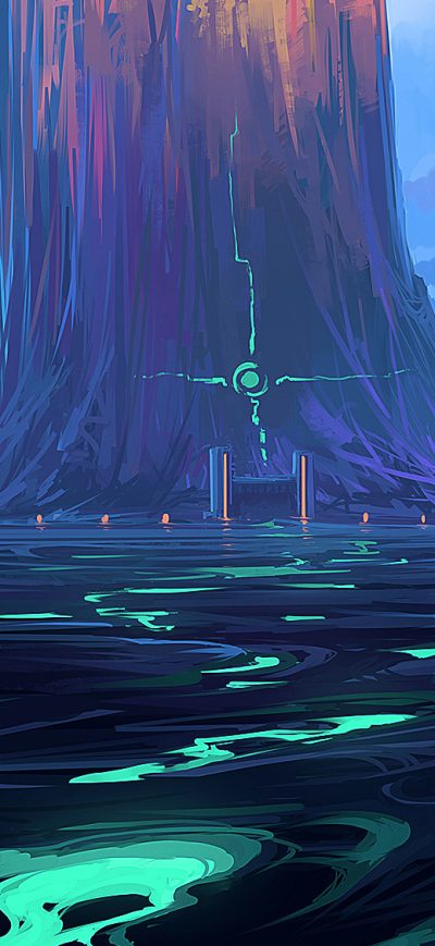 Fond d'écran iPhone Dusk Scifi Digital Art