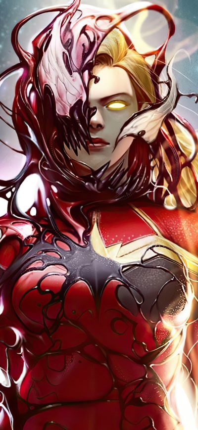 Fond d'écran iPhone Carnage Captain Marvel