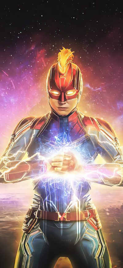Fond d'écran iPhone 2020 Captain Marvel 4k