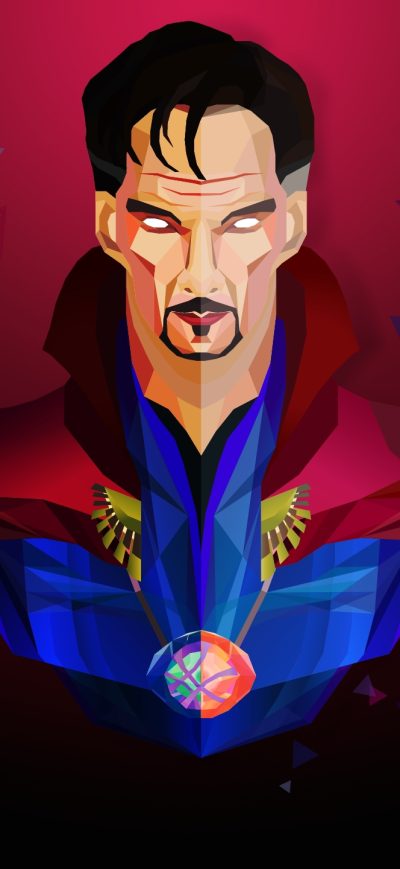 Fond d'écran iPhone Doctor Strange Low Poly Art