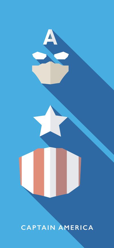Fond d'écran iPhone Captain America Minimalist 4k