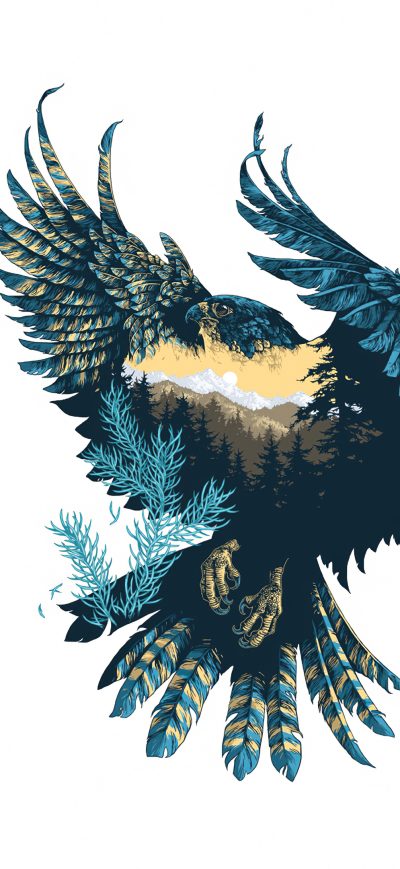 Fond d'écran iPhone Eagle Minimal 4k