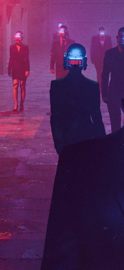 Fond d'écran iPhone Virtual Reality People Street Scifi Cyberpunk