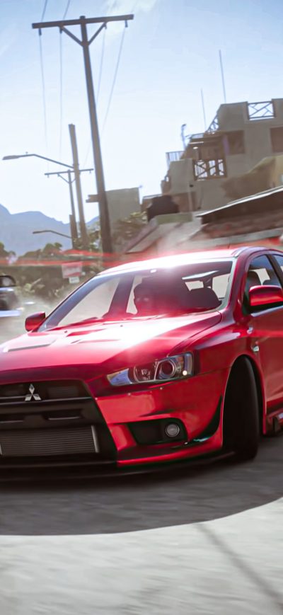 Fond d'écran iPhone Forza Horizon 5 Mitsubishi Lancer Evo X