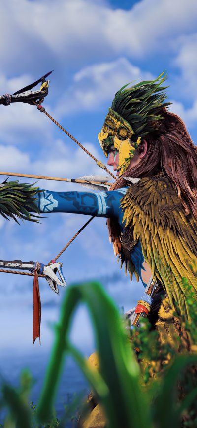 Fond d'écran iPhone Horizon Zero Dawn Frozen Wilds 5k