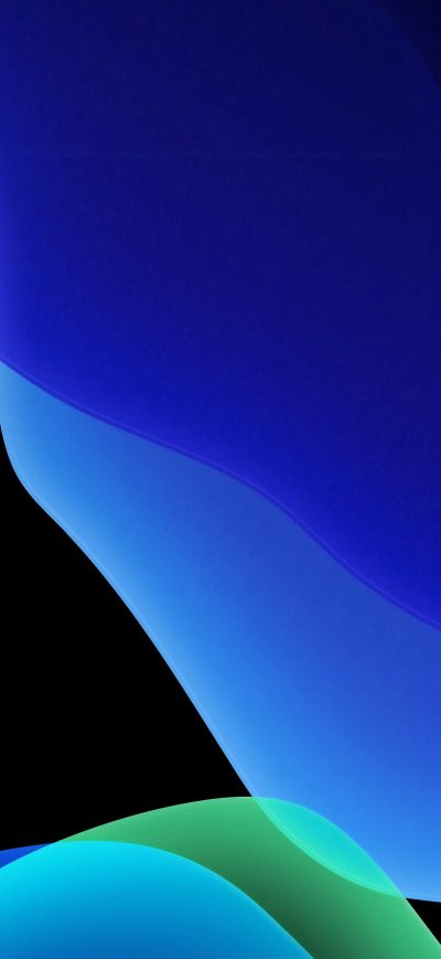 Fond d'écran iPhone Ios 13 Blue Dark 5k