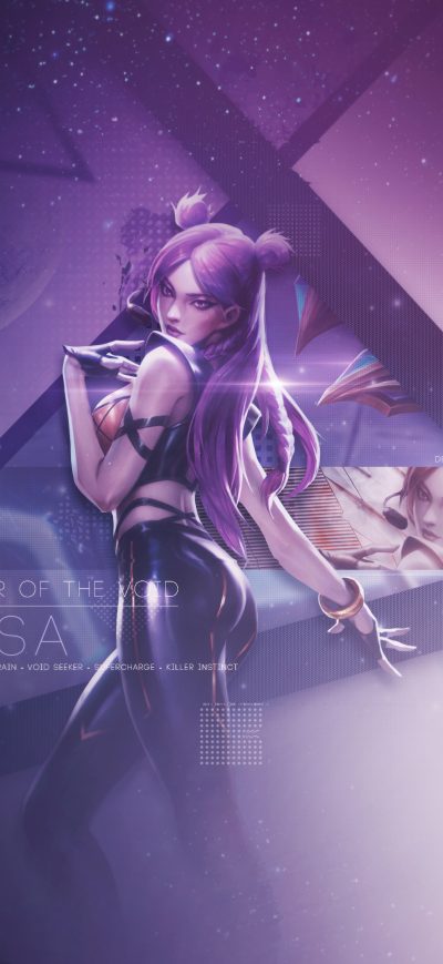 Fond d'écran iPhone Kda Kaisa Fanart 4k