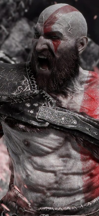 Fond d'écran iPhone Angry Kratos 4k