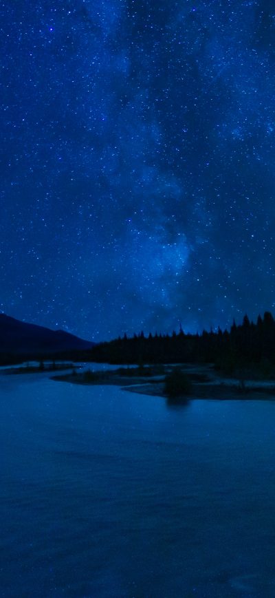 Fond d'écran iPhone Milky Way Over Perfect Mountain Lake