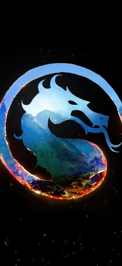 Fond d'écran iPhone Mortal Kombat 1 Logo 5k