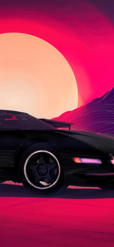 Fond d'écran iPhone 1993 Corvette Outrun Style 5k