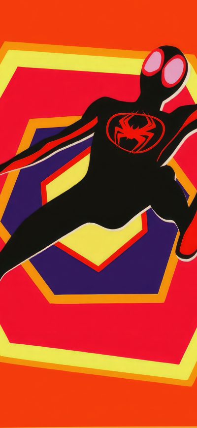 Fond d'écran iPhone Miles Morales Spider Man Across The Spiderverse Minimal 5k