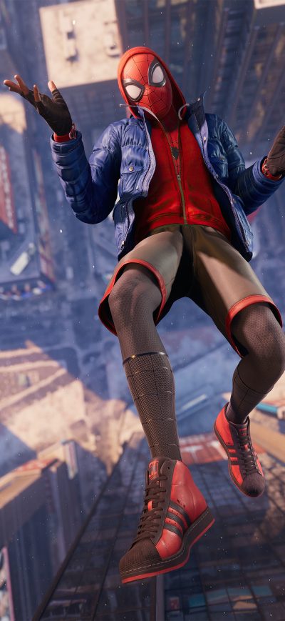 Fond d'écran iPhone Marvels Spider Man Miles Morales Playstation 5 4k