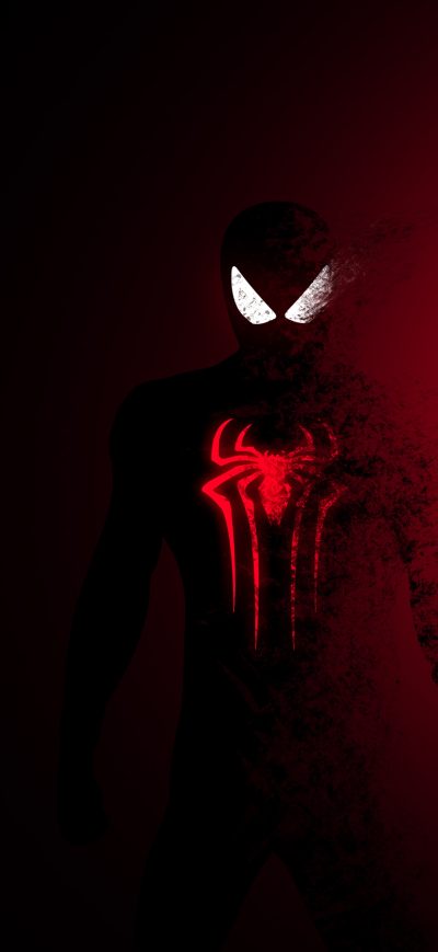 Fond d'écran iPhone Spiderman Red Burning 4k