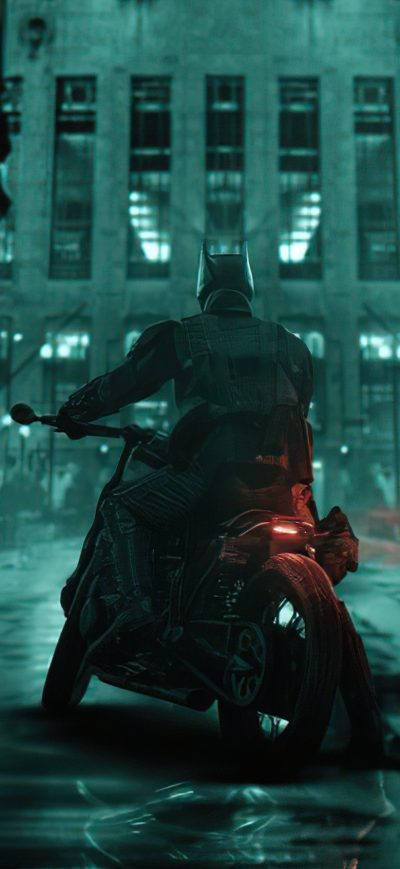 Fond d'écran iPhone The Batman On Bike 2021