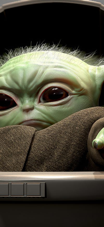 Fond d'écran iPhone Baby Yoda 4k Art