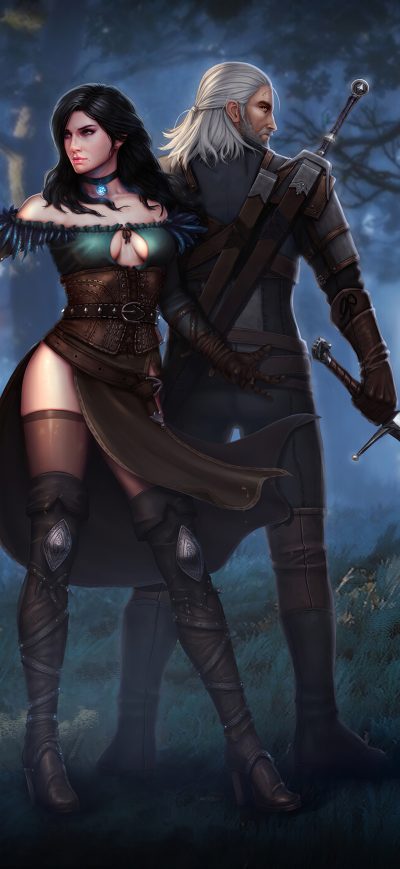 Fond d'écran iPhone Witcher 3 Wild Hunt Geralt Yen And Ciri 4k