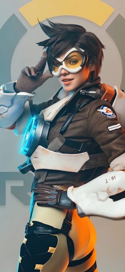 Fond d'écran iPhone Tracer Overwatch Cosplay 2020
