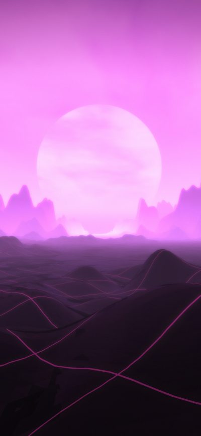 Fond d'écran iPhone Purple Vaporwave 8k