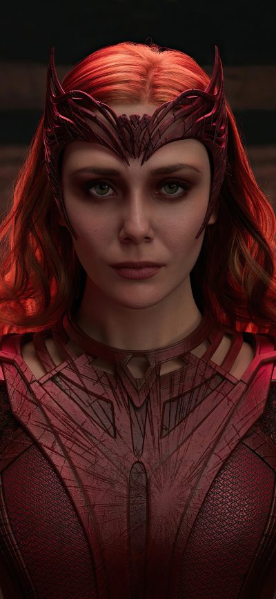 Fond d'écran iPhone Wanda Maximoff Scarlet Witch Elizabeth Olsee 5k