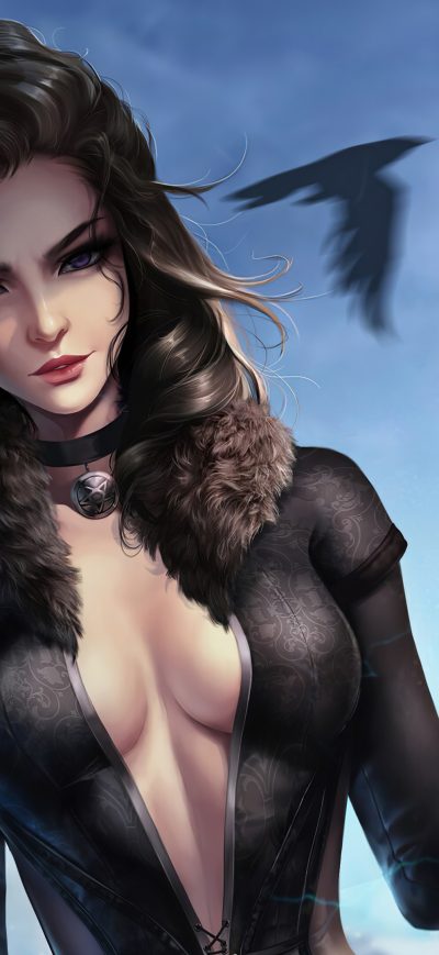 Fond d'écran Yennefer Witcher Artwork sur iPhone