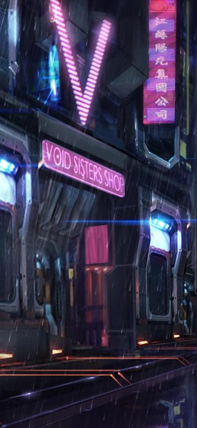 Fond d'écran iPhone Cyberpunk Street