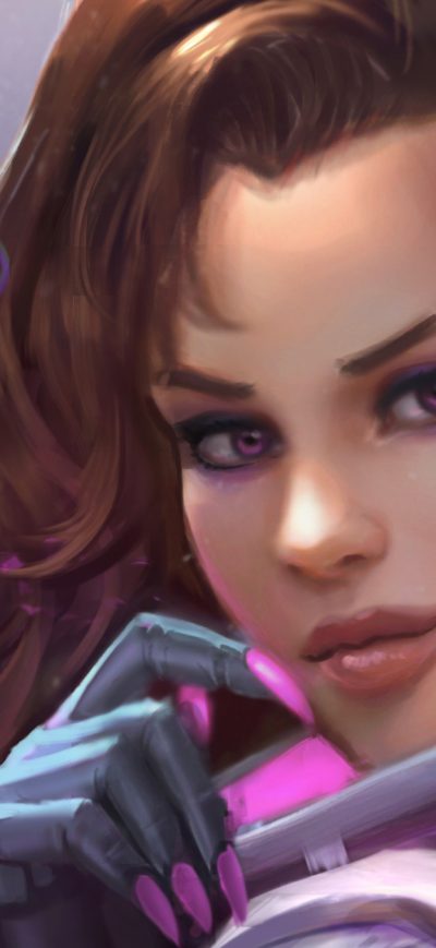 Fond d'écran iPhone Sombra Overwatch Fan Art
