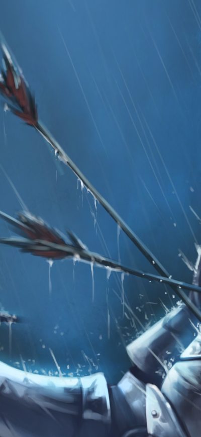 Fond d'écran iPhone Warrior Girl Killed By Arrow Sword Rain