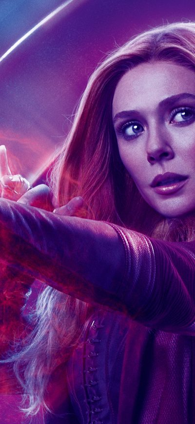 Fond d'écran iPhone Wanda Maximoff In Avengers Infinity War 8k Poster