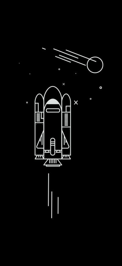 Fond d'écran iPhone Spaceship Minimalism