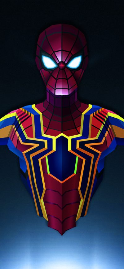 Fond d'écran iPhone Spiderman Lowpoly Minimalism