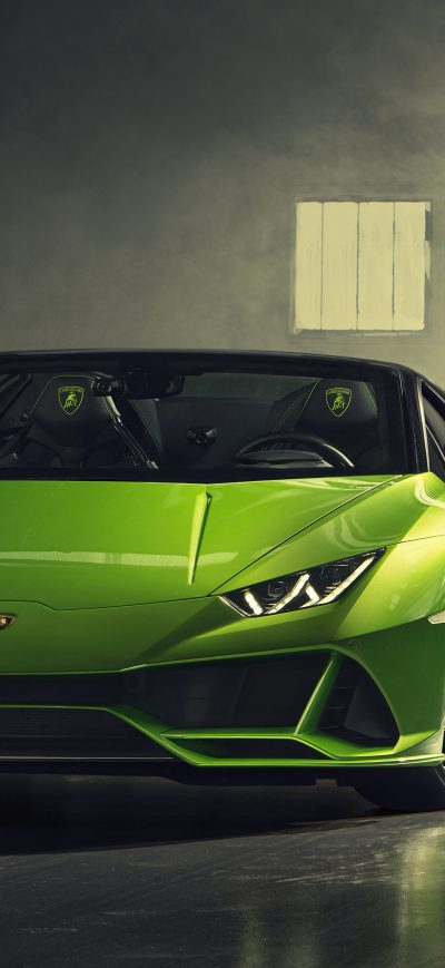 Fond d'écran iPhone 2019 Lamborghini Huracan Evo Spyder Front