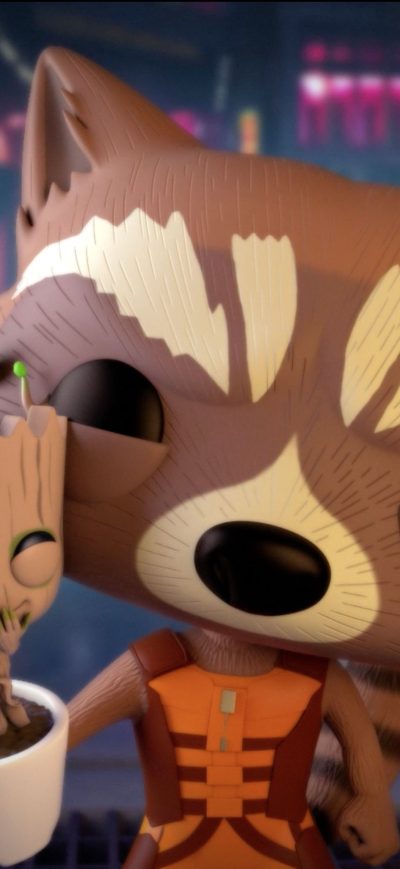 Fond d'écran iPhone Rocket And Baby Groot Bait n Switch