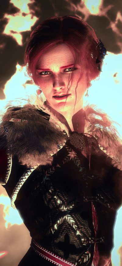 Fond d'écran iPhone The Witcher 3 Magic Woman 10k