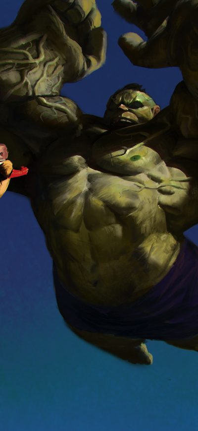 Fond d'écran iPhone Saitama Vs Hulk