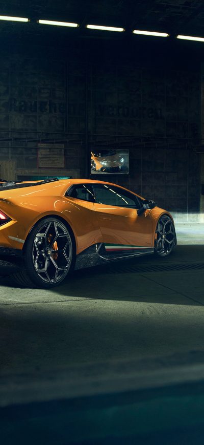 Fond d'écran iPhone Novitec Lamborghi Huracan Perfomante Back View 4k