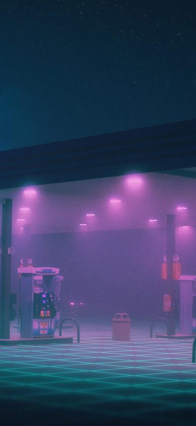 Fond d'écran iPhone Gas Station Minimalist