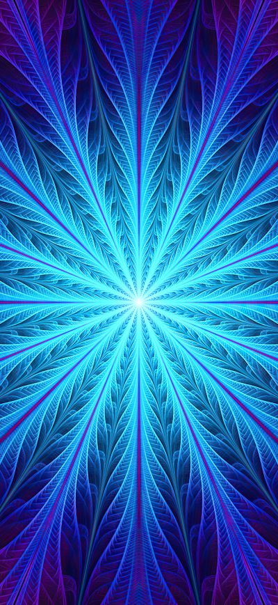 Fond d'écran iPhone Feather Blue Abstract 4k