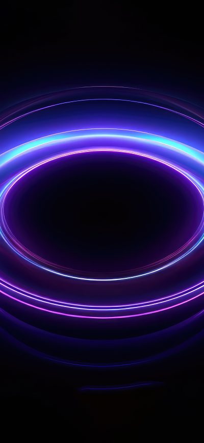 Fond d'écran iPhone Circle Movement Glow Blue 5k