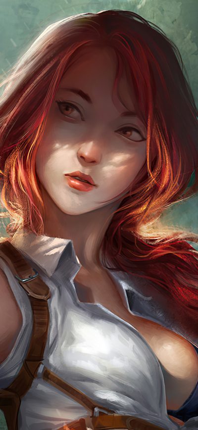 Fond d'écran iPhone Archer Girl Red Hair Fantasy 4k