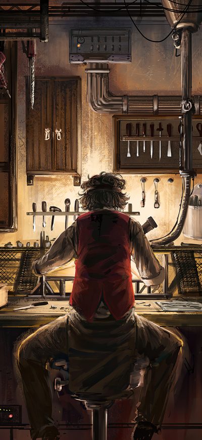 Fond d'écran Fixing Things Mechanic 4k sur iPhone